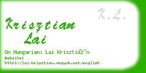 krisztian lai business card